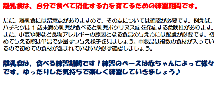 離乳期から意識しておきたいポイント2