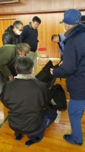 東能勢中ベッド組立