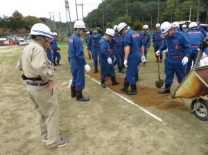 積土のう工法準備