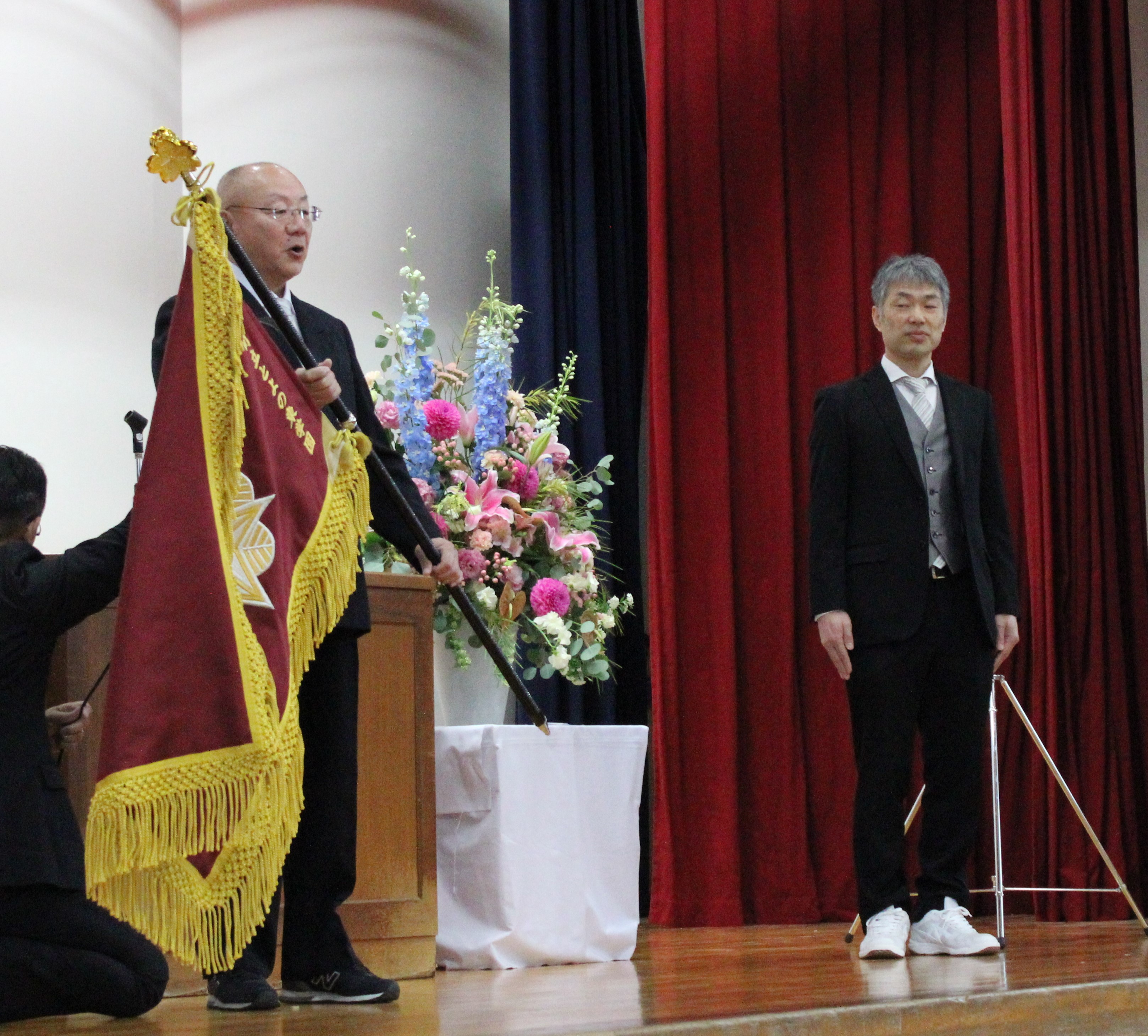 校旗授与（とよの東学園）