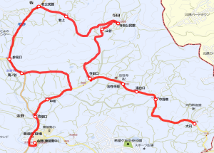 東地区定時定路線実証運行ルート